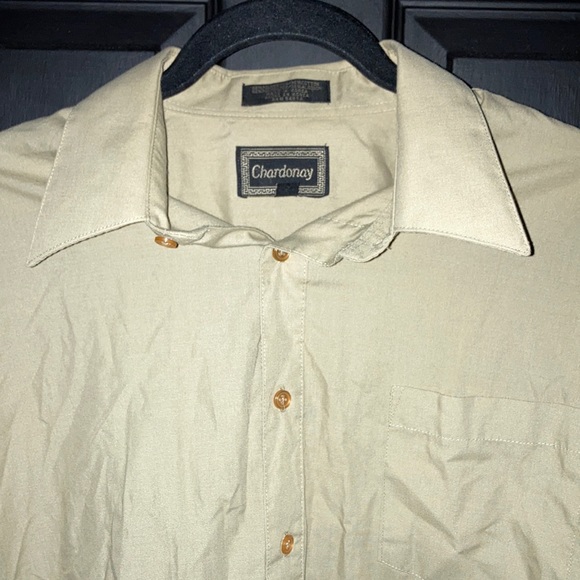 Chardonay Beige Button Down Long Sleeve Shirt - Picture 2 of 4